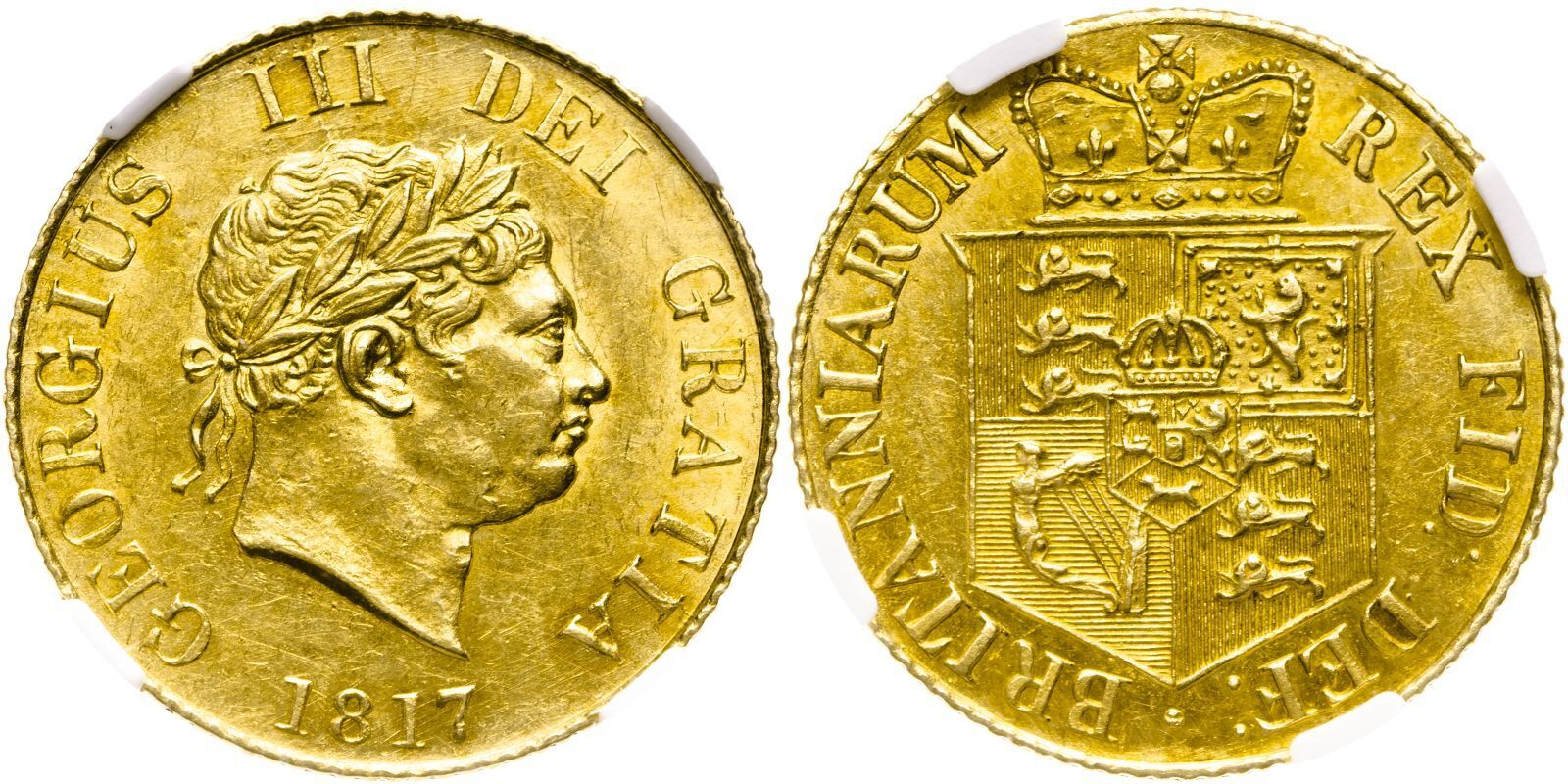 Lot 41 | United Kingdom, George III, 1817 Gold Half-Sovereign - NGC MS 61