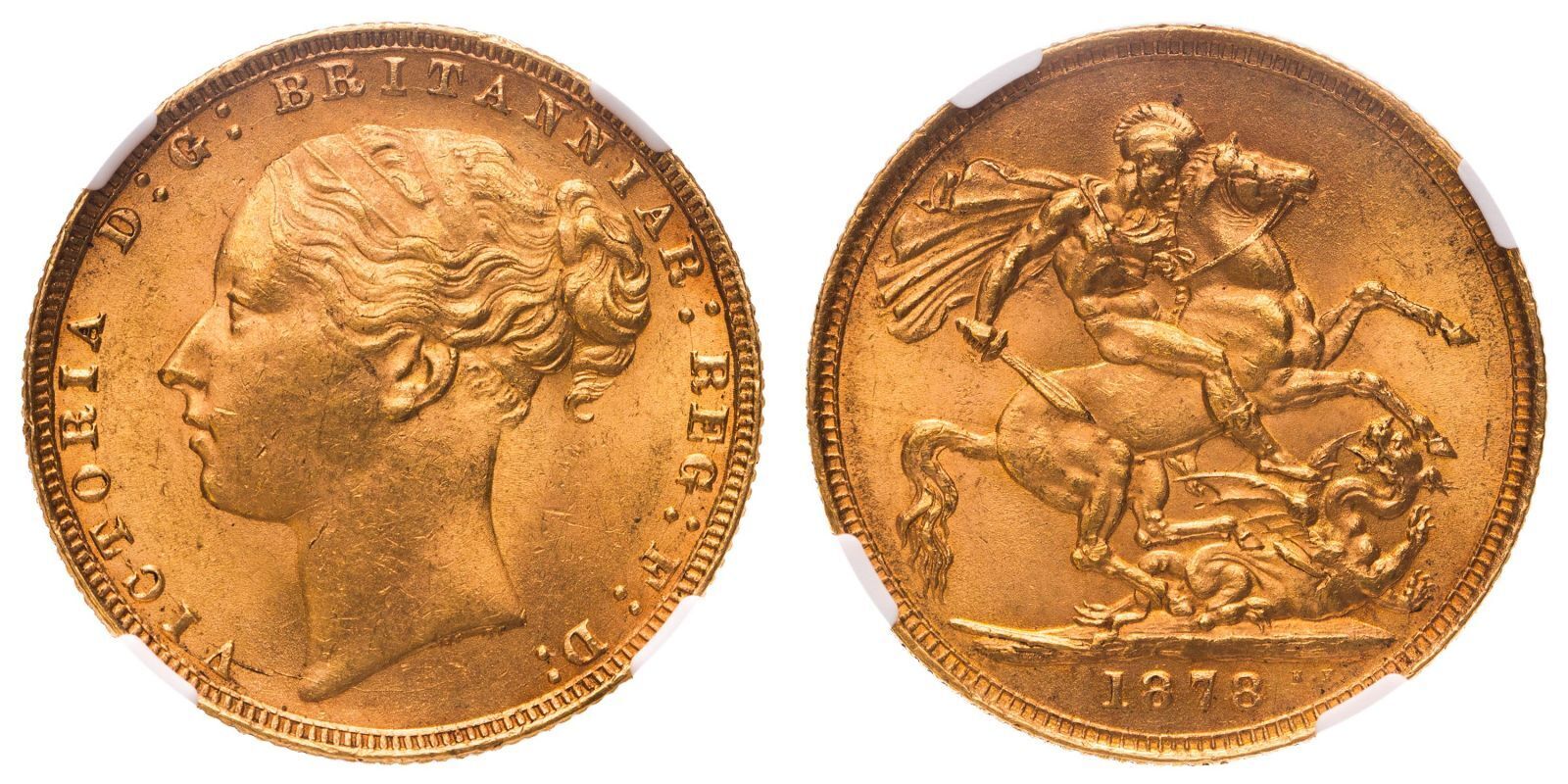 Lot 43: 1878 Gold Sovereign Single Finest NGC MS 64 #5791269-011 