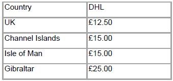 UK Orders - Shipping Costs