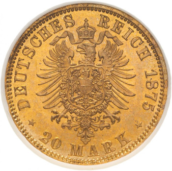 Germany, Prussia, Wilhelm I, 1875-A 20 Marks, Berlin Mint