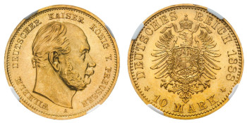 Germany, Prussia, Wilhelm I, 1888-A 10 Marks, Berlin Mint