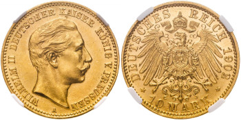 Germany, Prussia, Wilhelm II, 1902-A 10 Marks, Berlin Mint