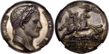 France, Napoleon I, 1806 Silver Medal by Andrieu, Battle of Jena