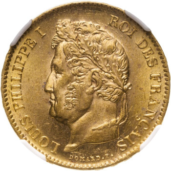 France, Louis-Philippe, 1836-A 40 Francs, Paris Mint