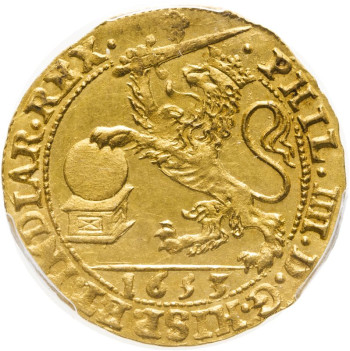 Netherlands, Brabant, Philip IV, 1653-B Gold 1 Souverain