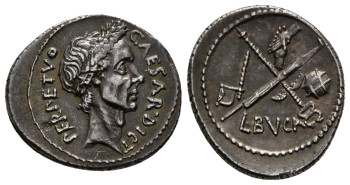 Ancient Rome, Roman Republic, Julius Caesar AR Denarius