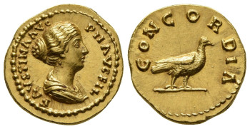 Ancient Rome, Roman Empire, Faustina II AV Aureus