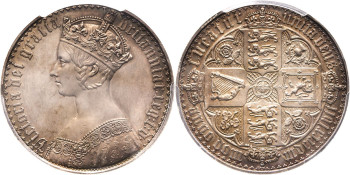 United Kingdom, Victoria 1847 Pattern Crown, Pure Silver (.999)