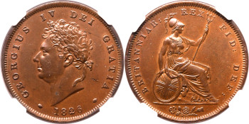 United Kingdom, George IV, 1826 Penny