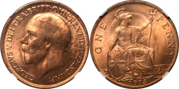 United Kingdom, George V, 1913 Penny 