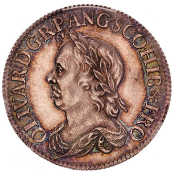 England, Oliver Cromwell, 1658 Shilling, Milled
