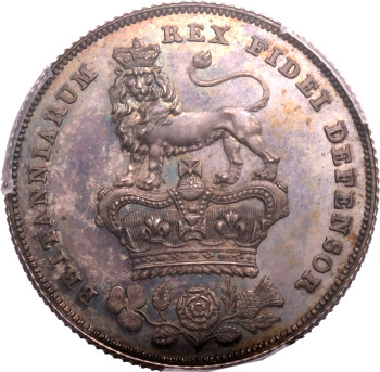 United Kingdom, George IV, 1825 Proof Shilling, Milled Edge