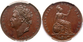 United Kingdom, George IV, 1826 Bronzed Proof Farthing