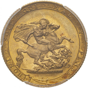 United Kingdom, George III, 1820 Sovereign, Large Date, Open 2