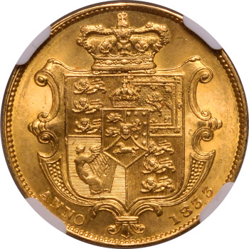 United Kingdom, William IV, 1833 Sovereign