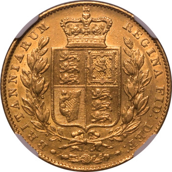 United Kingdom, Victoria, 1841 Sovereign, Unbarred 'A's