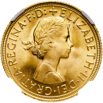 United Kingdom, Elizabeth II, 1958 Gold Sovereign