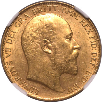 United Kingdom, Edward VII, 1902 Gold 2 Pounds (Double Sovereign) 