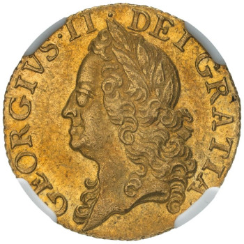 Great Britain, George II, 1751/0 Half-Guinea, 1 over 0