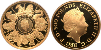 United Kingdom, Elizabeth II, 2021 Proof 500 Pounds (Gold 10 oz.), Queen's Beasts Completer