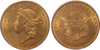 United States, 1850 $20 Double Eagle, Philadelphia