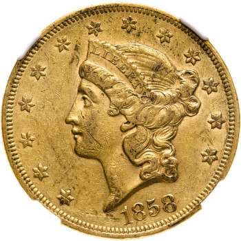 United States, 1858 $20 Double Eagle, Philadelphia